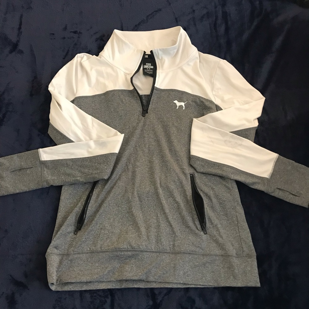 PINK quarter zip with pockets